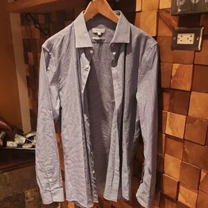 Reiss Blue Gingham Casual Shirt